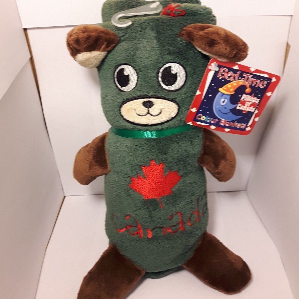Bed Time Pillows of Canada Plush Blanket NWT